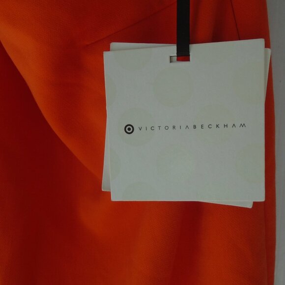 Victoria Beckham for Target Womens One Shoulder Scallop Bow Dress Size S Orange - Picture 5 of 6